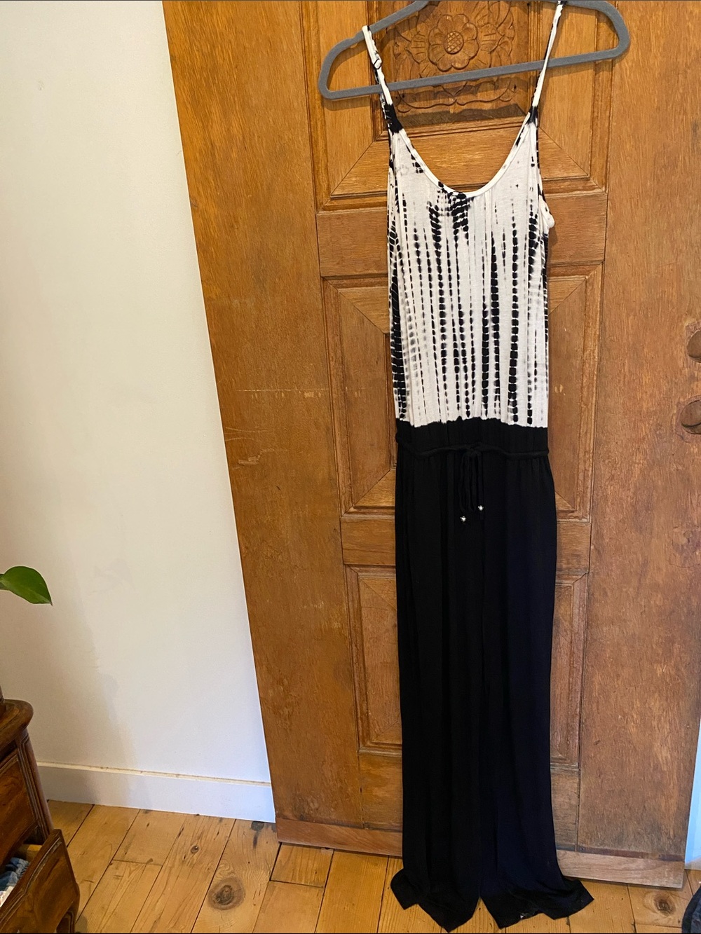 Venus Victoria Secret jersey jumpsuit romper SMALL blah gray white tie dye